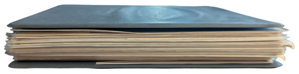 Violette Desmarais' research binder